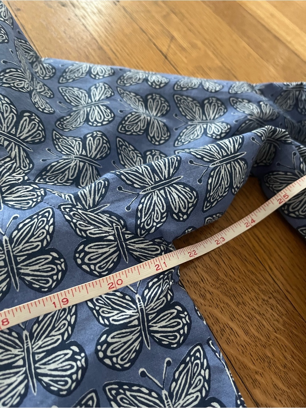 Sigrid Olsen Blue Butterfly Jacquard Button-Down Shirt - Picture 10 of 12